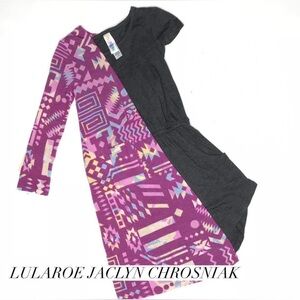 LuLaRoe Sariah Aztec Geometric Magenta Girls Cardigan Duster sz 6